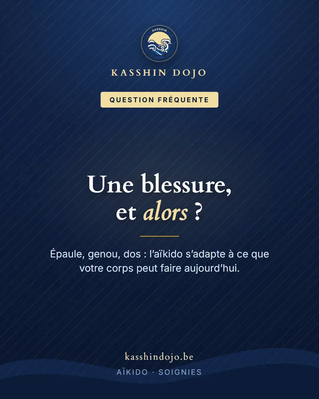 Peut-on faire de l’aïkido avec une blessure ou des douleurs ?