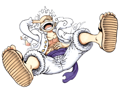 Luffy riant en mode Gear 5, One Piece